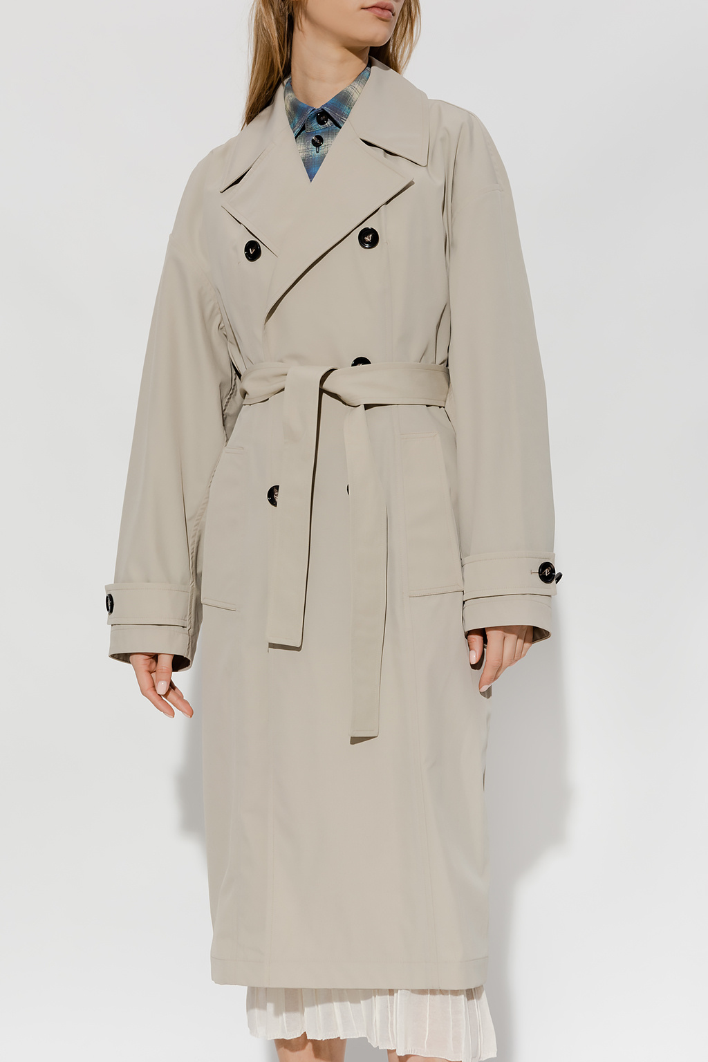 Bottega Veneta Belted trench coat トレンチコート 720065V2KZ0 Bottega Veneta Compact Wool Gabardine Belted Trench Coat